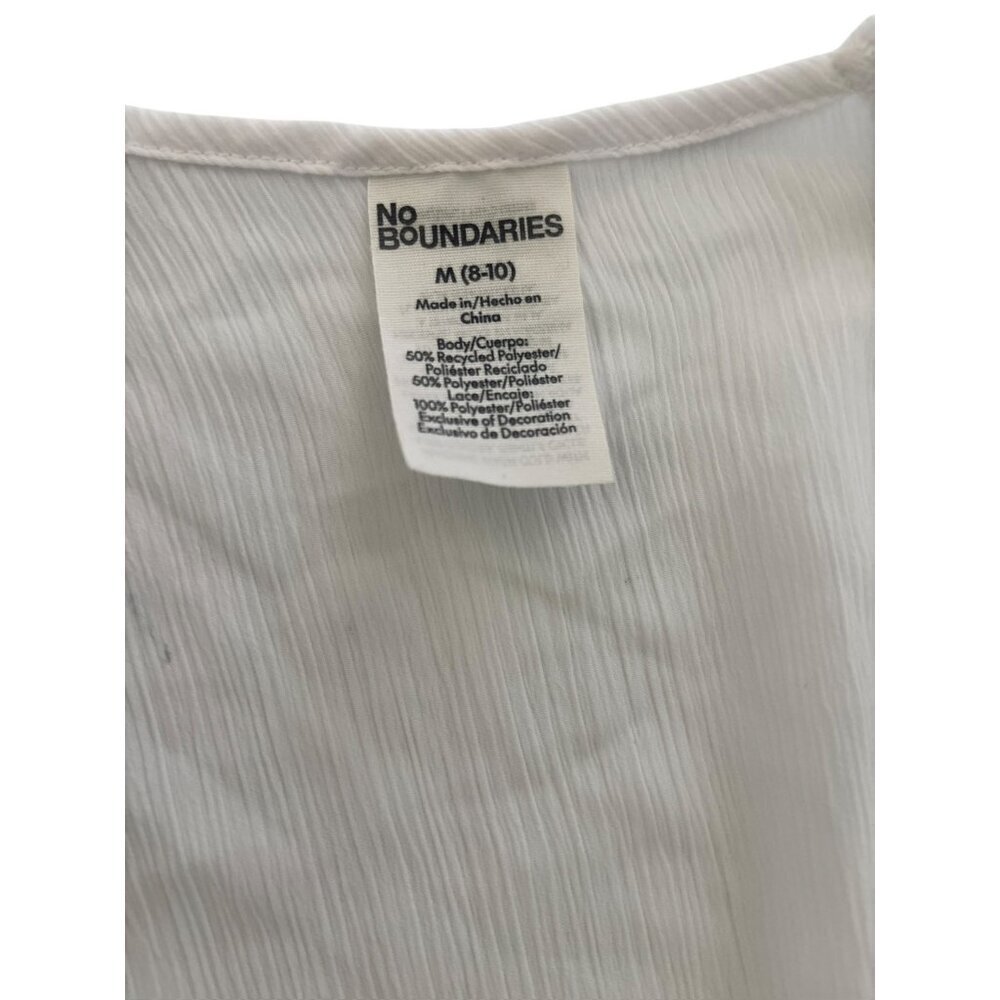No Boundaries Women's White Lightweight Cover-Up - Picture 4 of 5
